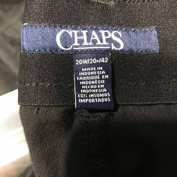 Chaps Fit Shape Sculpt Black Velvet pants size 20W/20t/42 nwt - Picture 6 of 6